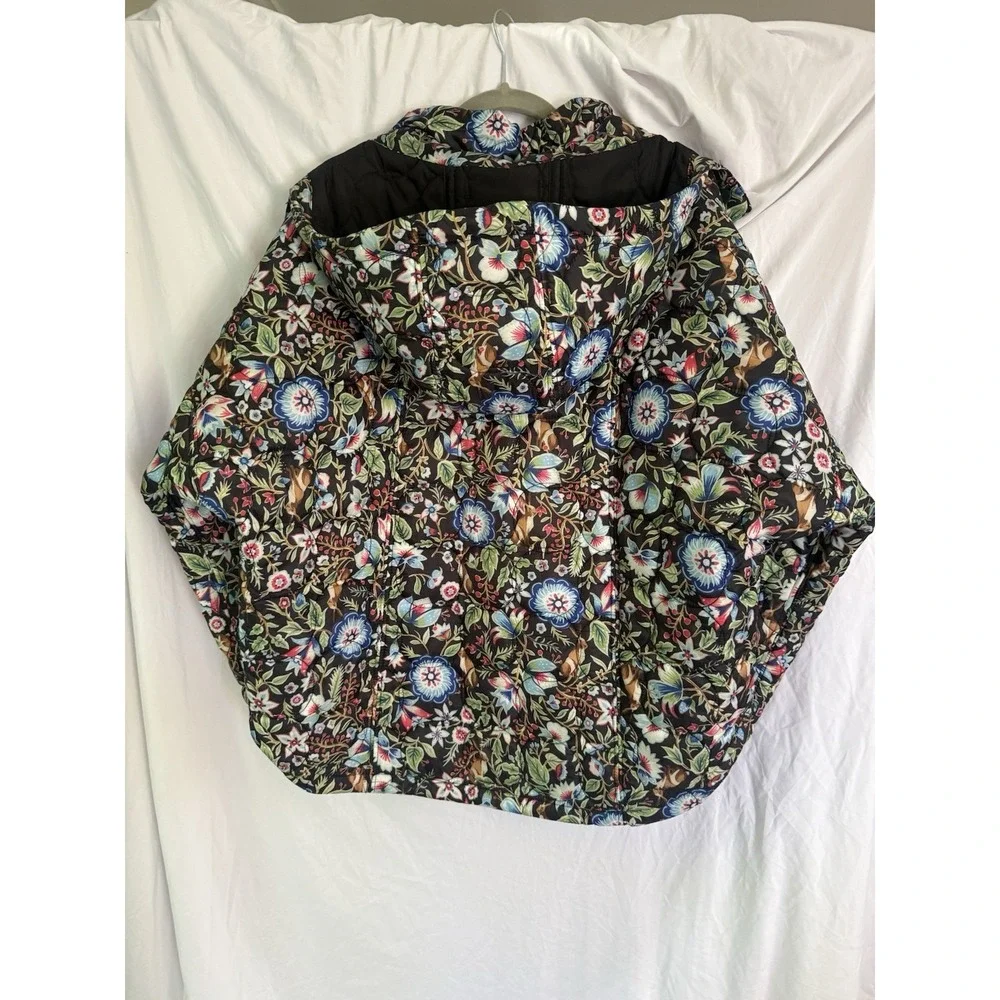 Maeve by Anthropologie Floral Quilted Puffer Jacket Hooded Coat Size Small - Picture 4 of 4